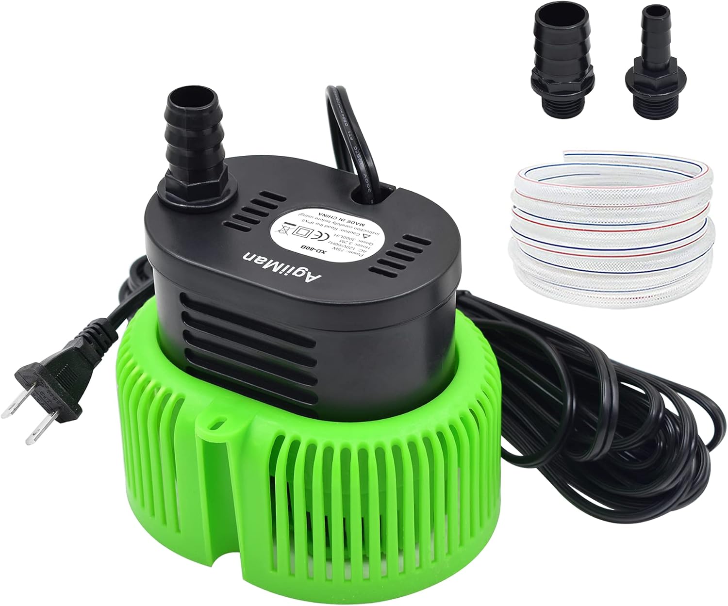 Pool Cover Pump above Ground - Submersible Water Sump Pump Swimming Water Removal Pumps, with Drainage Hose & 25 Feet Extra Long Power Cord, 850 GPH inGround, 3 Adapters Pack of 2