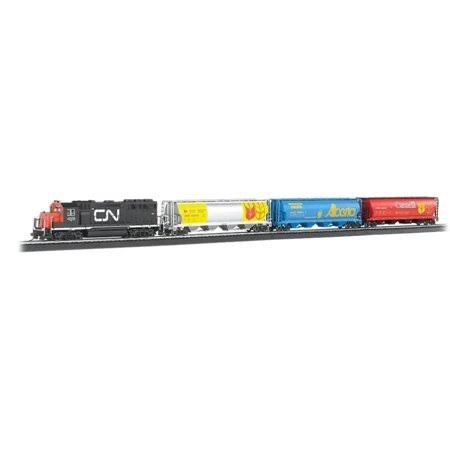 Bachmann Trains - Harvest Express Ready to Run Electric Train Set - HO Scale, Complete Ready to Run Freight Train Set by Visit T