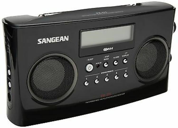 Sangean PR-D5BK Am/fm Portable Radio with Digital Tuning and RDS Black