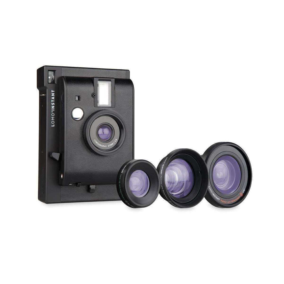 Lomography Lomo&Instant Camera u0026 3 Lenses (Black) LI800B