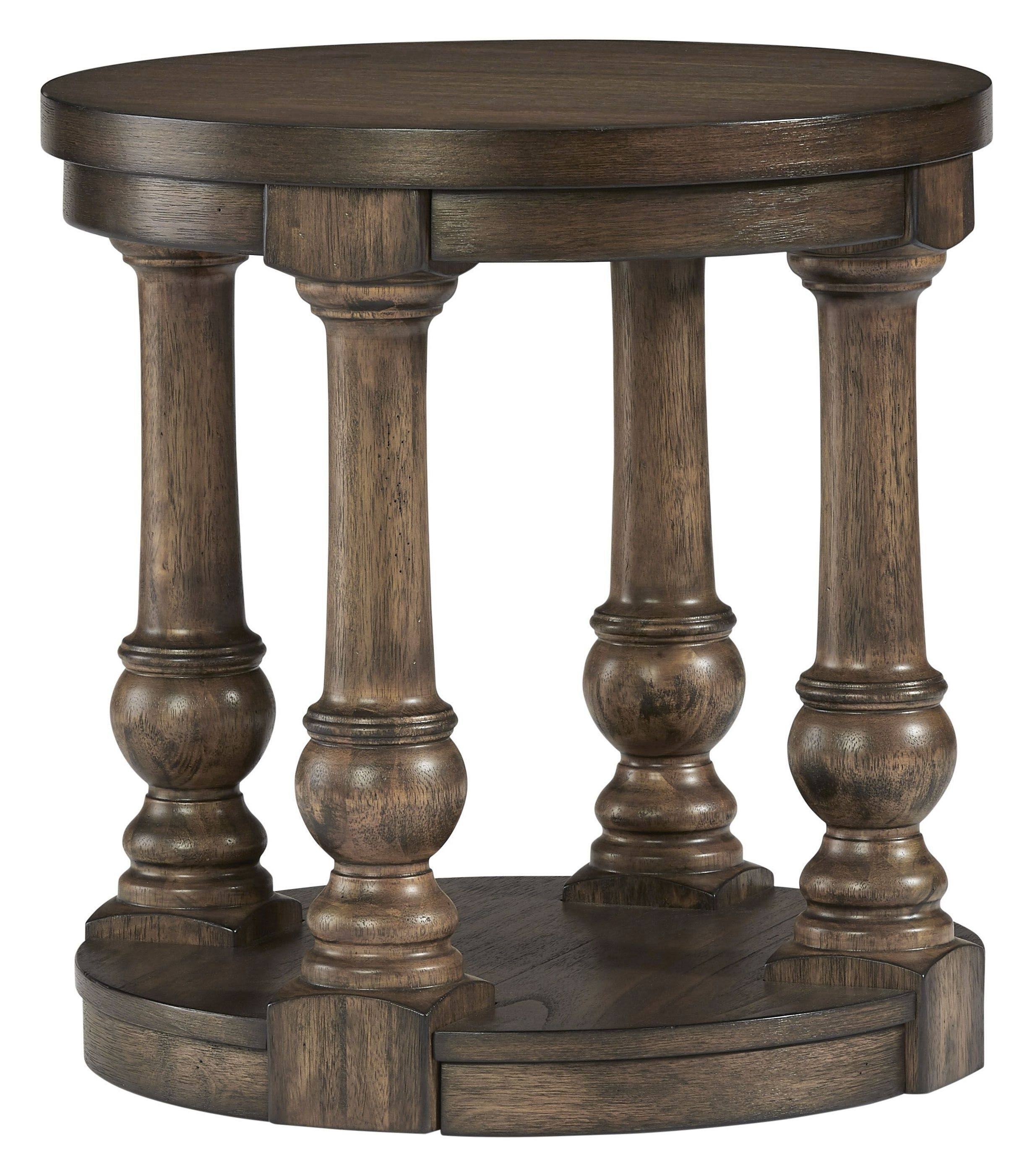 Progressive Furniture Wynton Cognac Round End Table