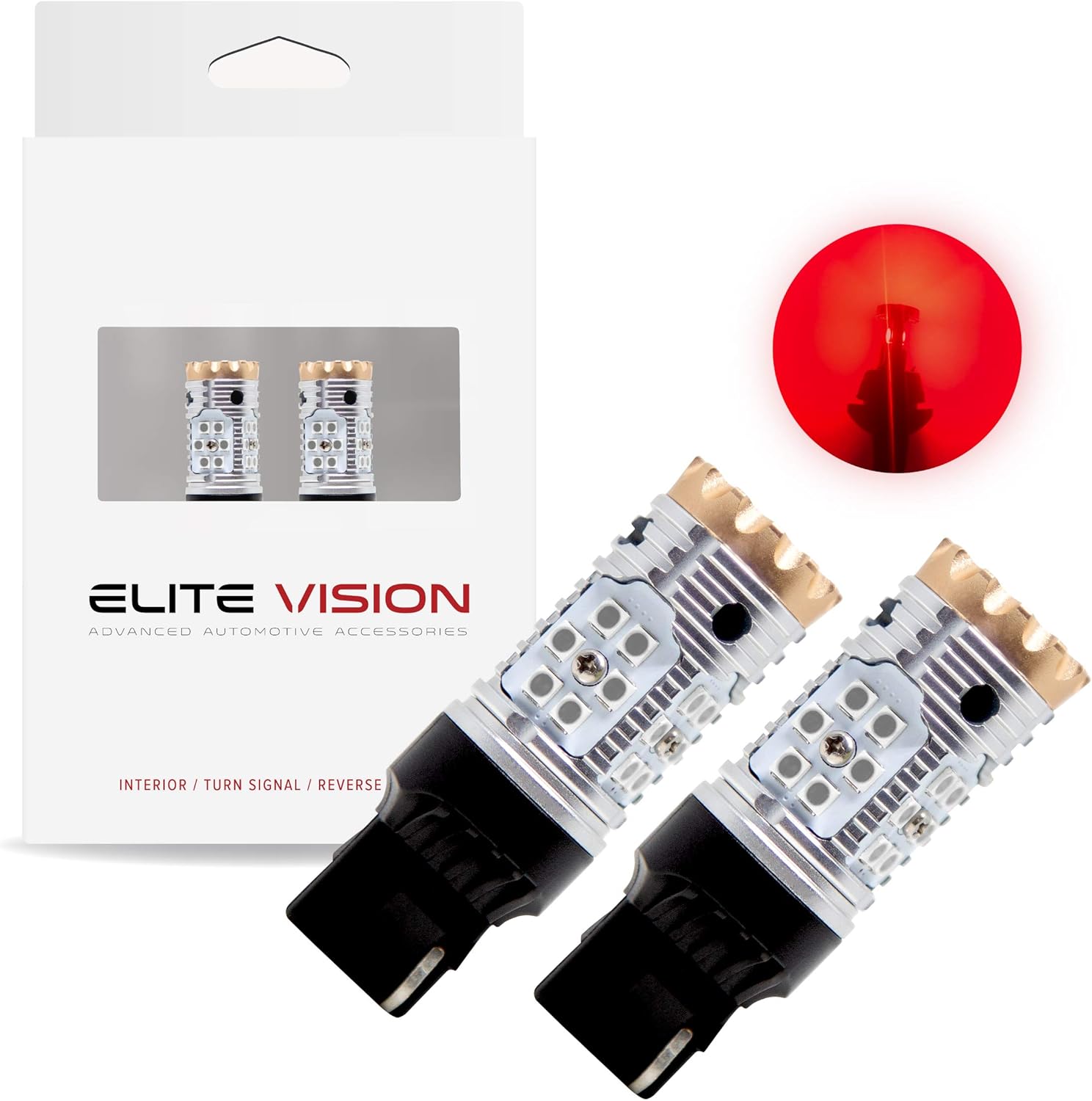 Elite Vision Advanced Automotive Accessories - Canbus LED, Error Free for Super Bright Turn Signal, Daytime Running Light, Reverse Light (3157, 3057, 3057NA, 3047, 3357 Amber)