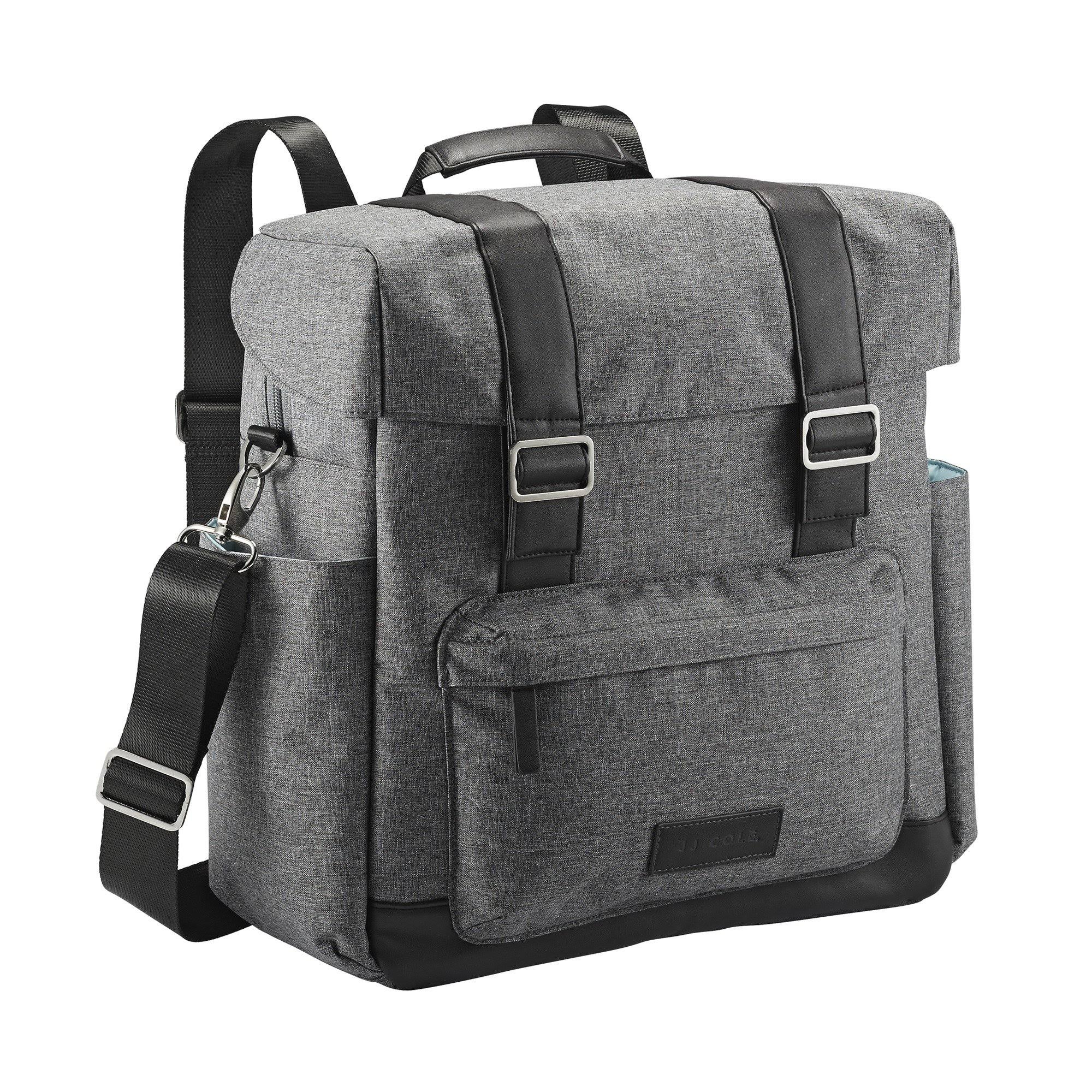 JJ Cole Grips Diaper Bag, Knapsack, Gray Heather