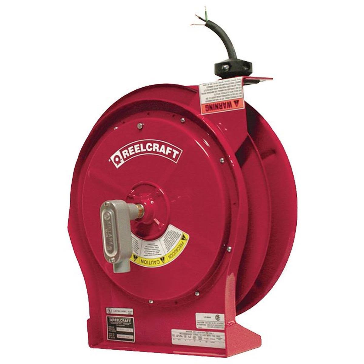 Reelcraft L 5550 124 x Retractable Cord Reel with 50 ft. Cord 12/4, Red