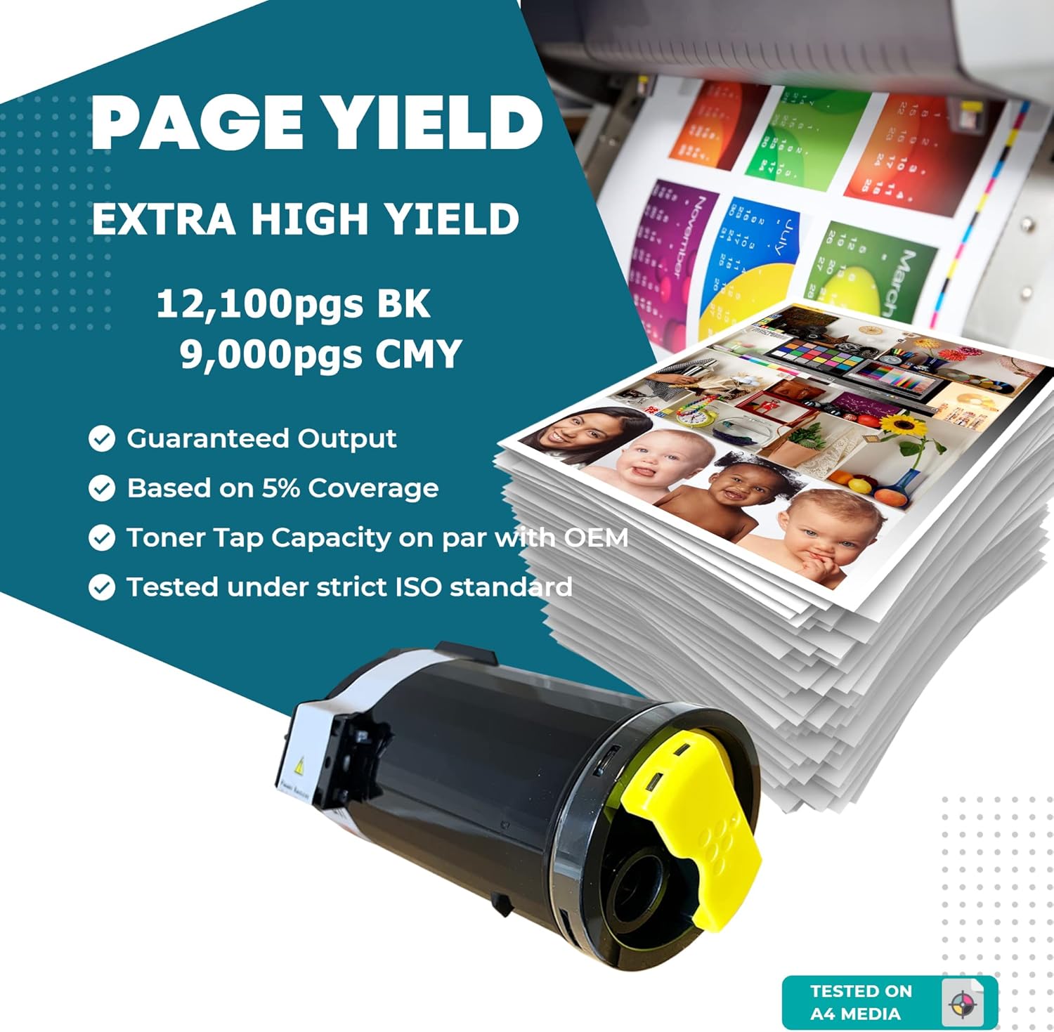 Toner Tap Compatible XVC500XHY for VersaLink C500 C500N C500DN C505 C505S C505 C505X Replacement for 106R03869 106R03866 106R03867 106R03868 (4-Pack Bundle, Extra High Yield)