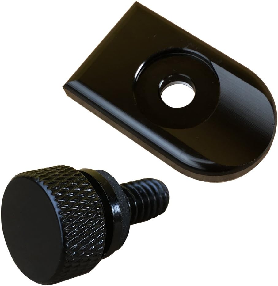 Amazicha Black Aluminium Seat Bolt Tab Screw Mount Knob Cover for Harley Davidson 1996-2021