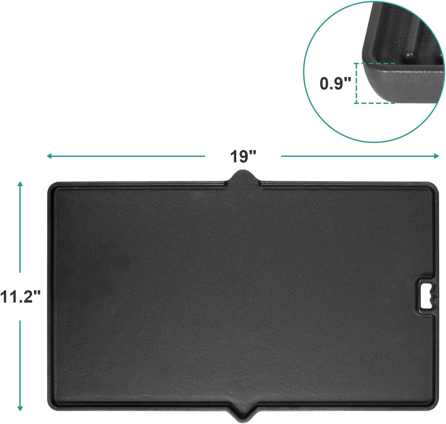 EasiBBQ 7404 Cast Iron Reversible Griddle for Summit Series Gas Grills, Replacement Parts for Weber Summit E-420/E-450/E-470/S-470/E-670/S-670 Summit Gold A/B/D/A6/B6/C4/D4/D6 Series Pack of 2