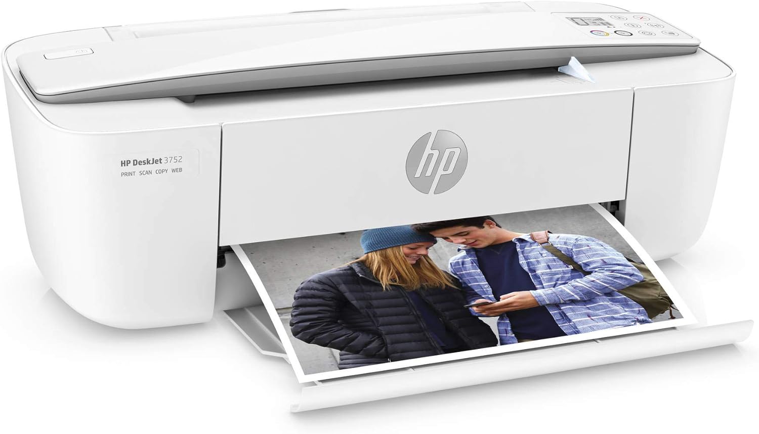 (Renewed) HP DeskJet 3752 Wireless All-in-One Compact Color Inkjet Printer, Scan and Copy with Mobile Printing, T8W51A Pack of 2