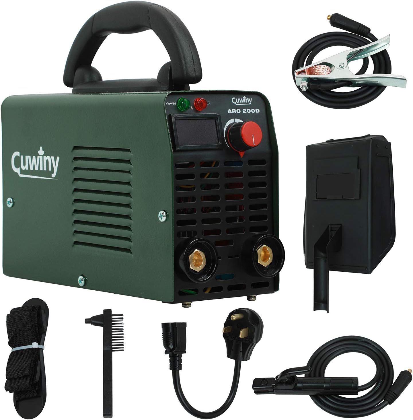 ARC Welder Mini, Cuwiny ARC200D 110v/220v IGBT Inverter Welding Machine, Maximum 140A MMA/Stick, Dual Voltage with High Frequency Duty Cycle Digital Display Welding.