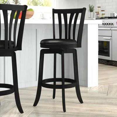 Albrecht Counter u0026 Bar Swivel Stool Darby Home Co Frame Finish: Black, Seat Height: Bar Stool (29.5x22 Seat Height)