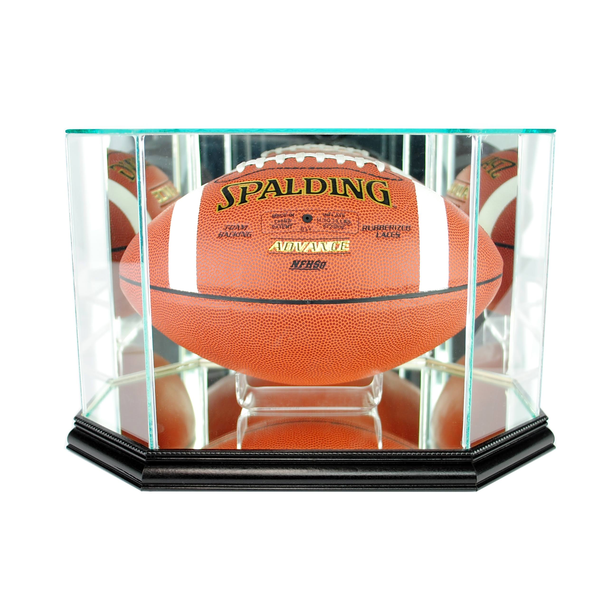 Perfect Cases - Octagon Football Display Case, Black Finish