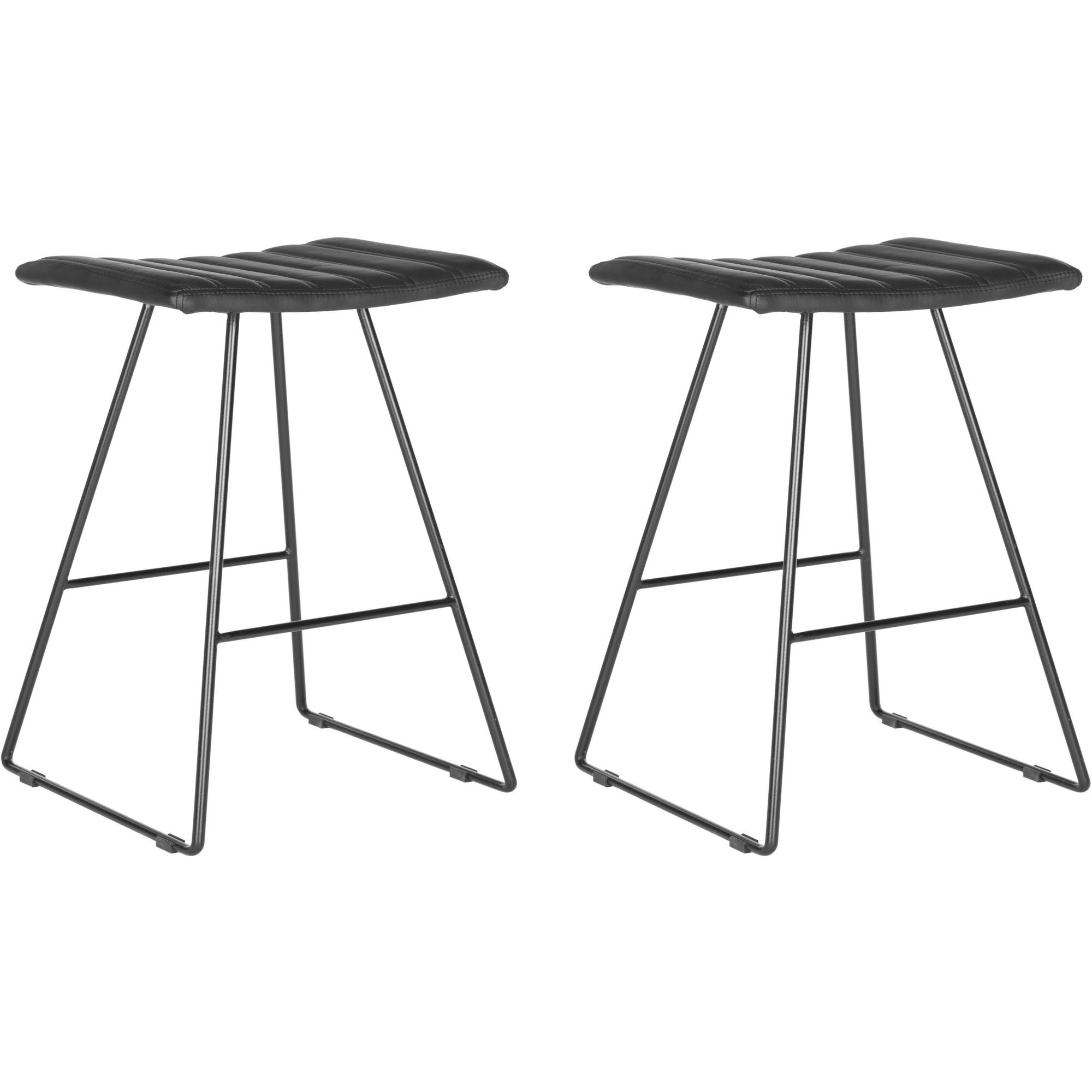 Safavieh Akito Black Counter Stool - Set of 2