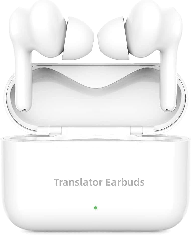 Goldencivetcat Language Translator Earbuds, Compact Earphones with 71 Languages & 56 Accents Online Instant Translate, for Language Study, Travel & Business, True Wireless Earbuds for iOS & Android Pack of 2