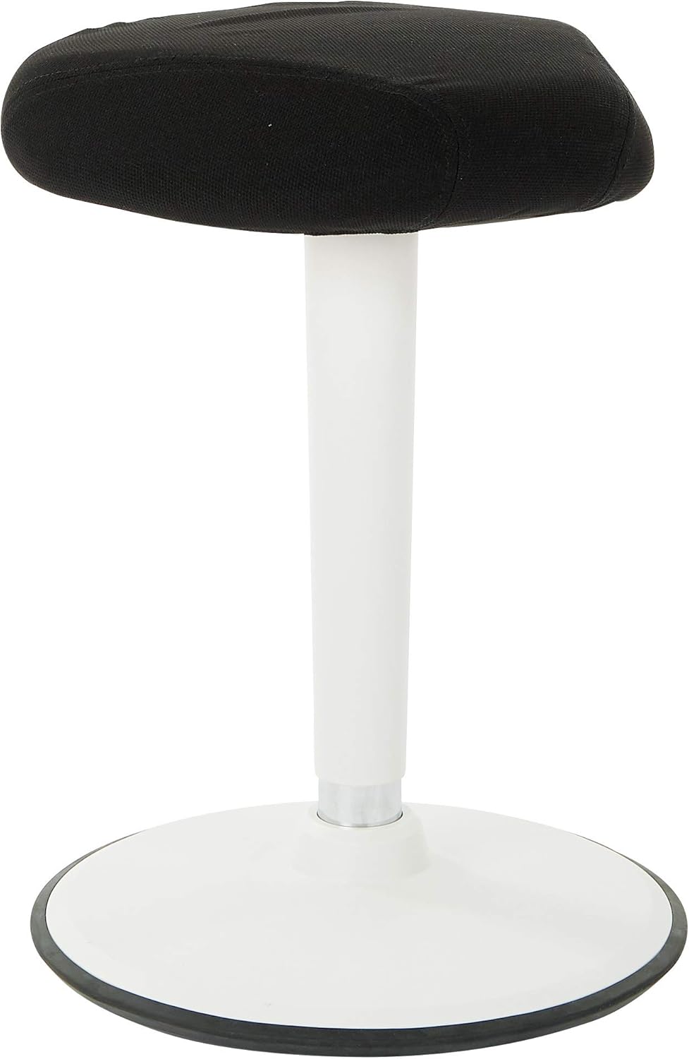Office Star Active Seating Adjustable Height and 360-Degree Wobble Design with Non-Slip Base, Black/White