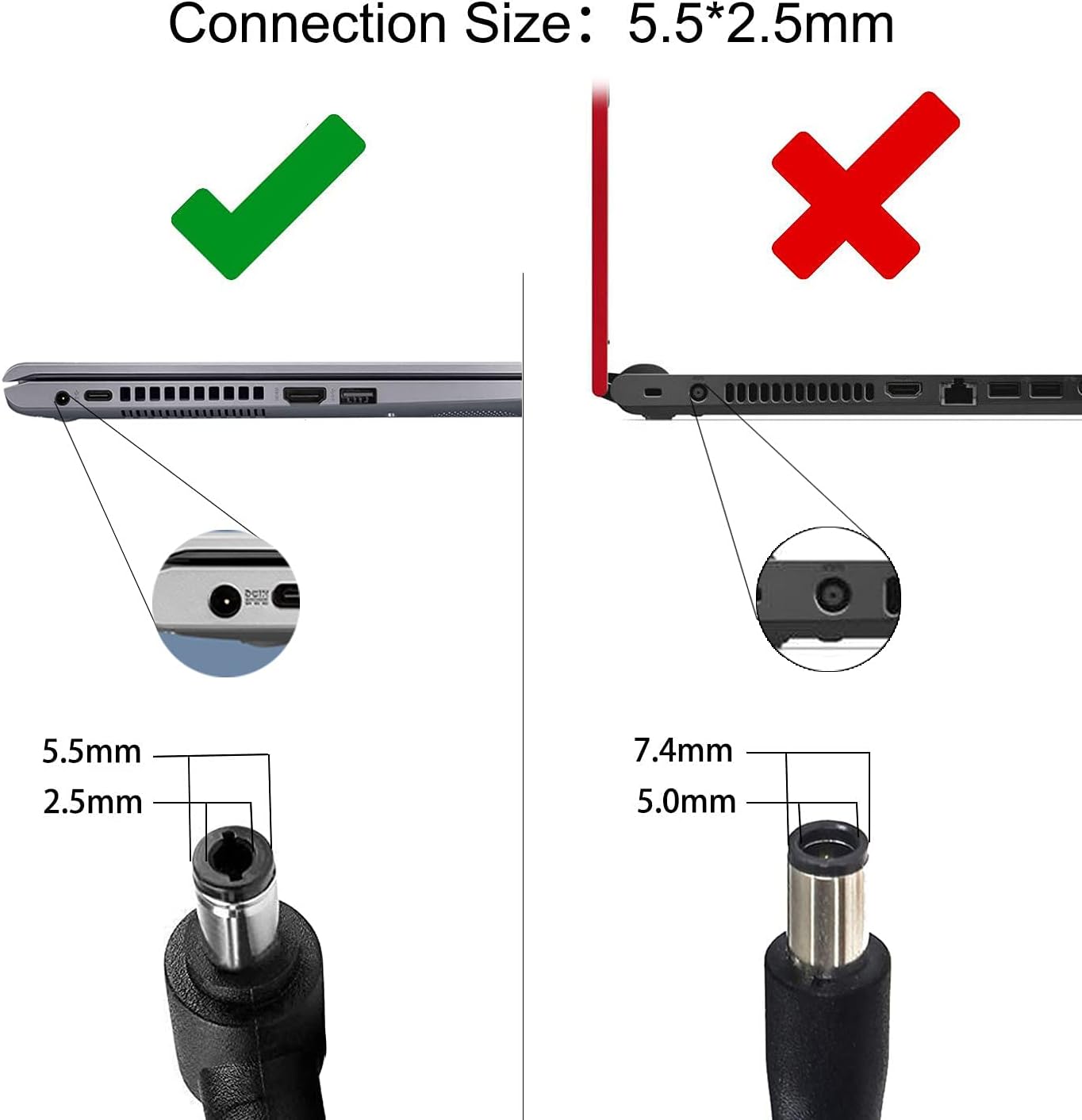 19.5V 9.23A 180W Laptop Charger Fit for Delta ADP-180MB K MSI GS65 GS63VR GT70 GF65 GS75 GS63 GE72 GL62M GS60 GE72VR GE62VR GS73VR GS43VR GE70 WS65 P65 AC Adapter 5.5x2.5mm Pack of 2
