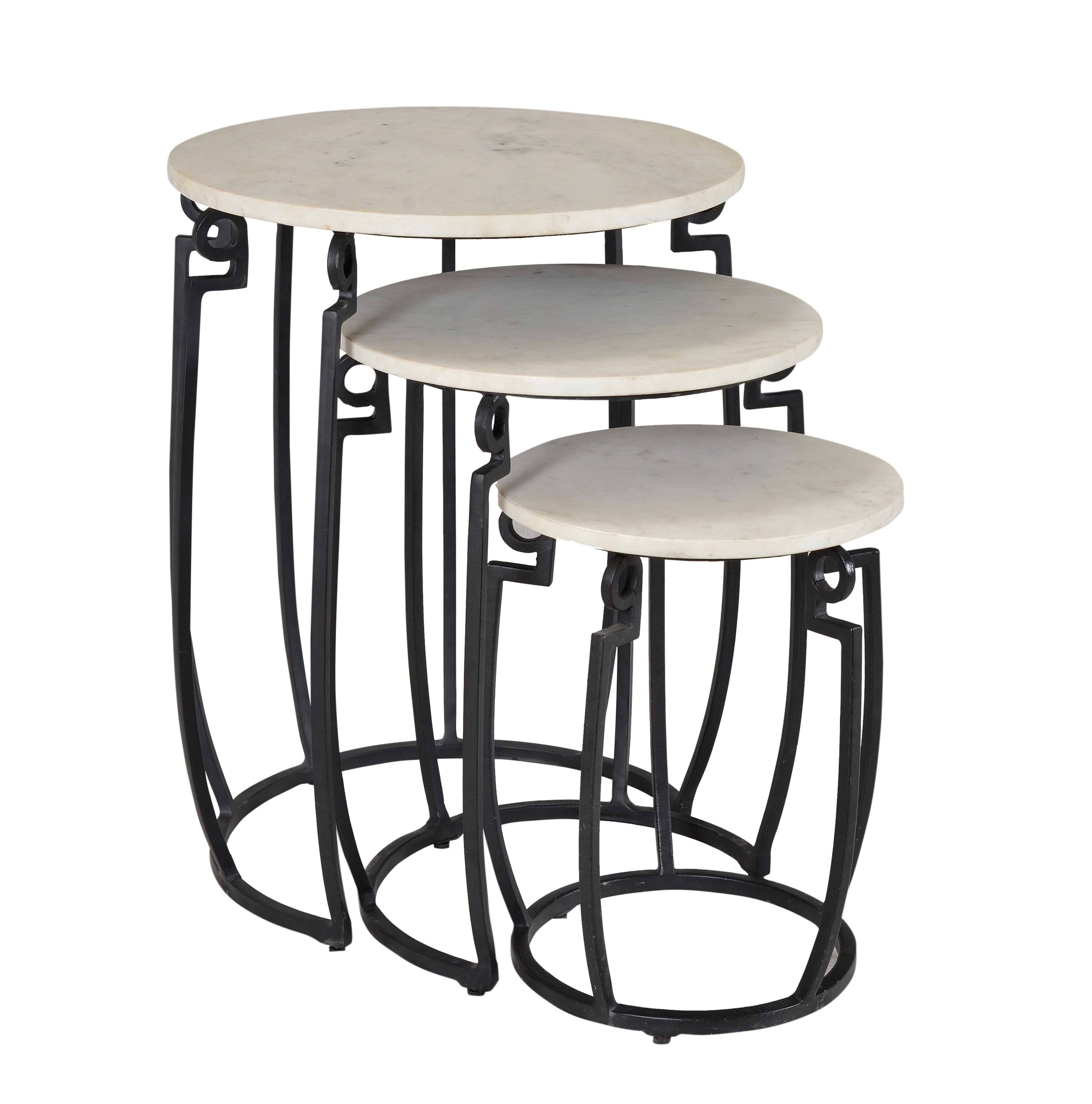 Coast to Coast Ponga Black - Set of Three Nesting Tables