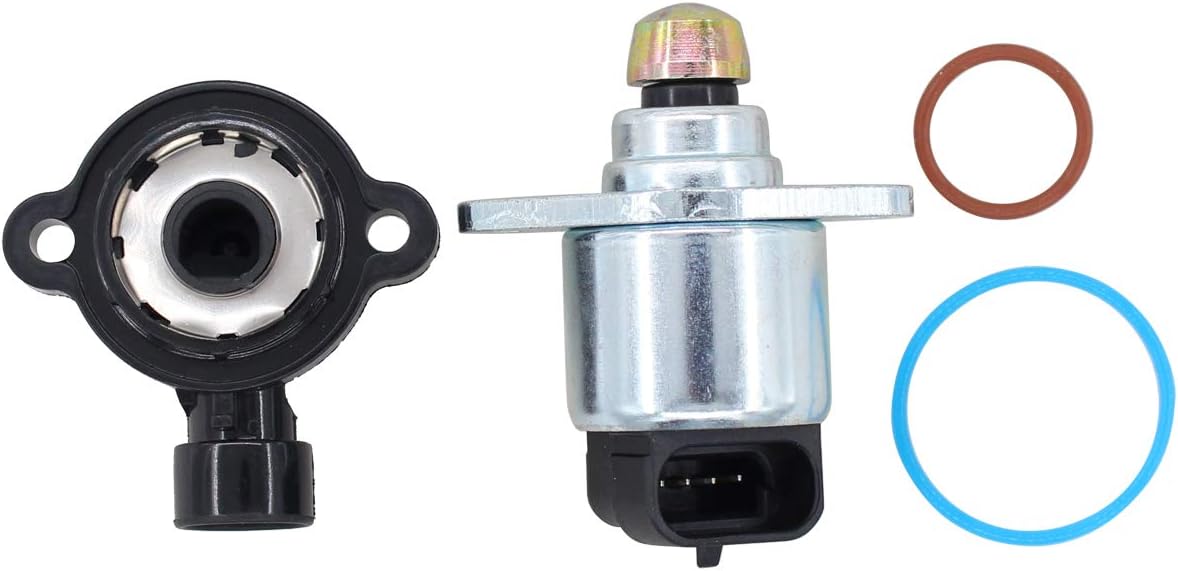 NewYall Set of 2 TPS Throttle Position Sensor and Idle Air Control IAC Valve