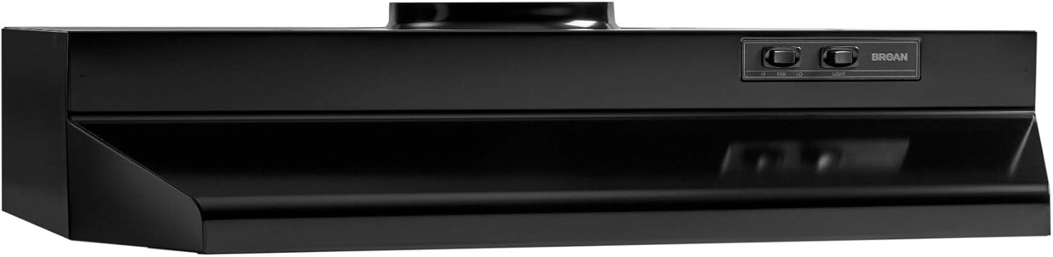 Broan-NuTone 423023 Insert with Light, Exhaust Fan Cabinet Range Hood, 30-Inch, Black