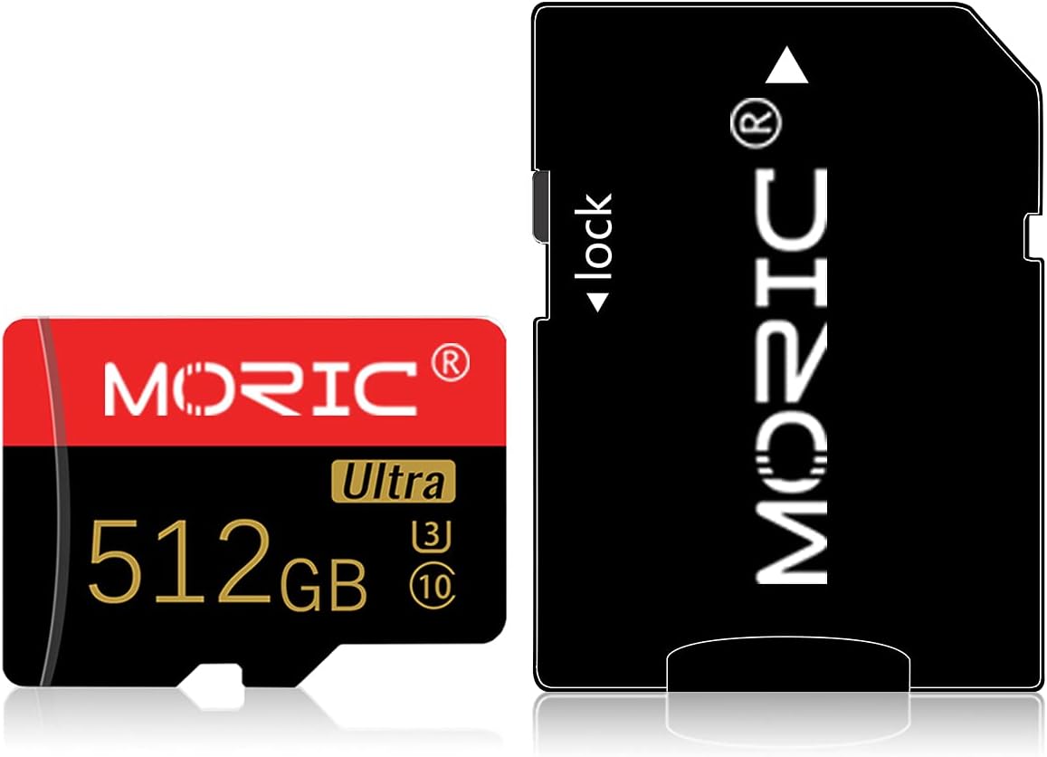 512GB Micro SD Card Ultra MicroSDXC Memory Card with Adapter with UP to 80MB/S, FHD Pack of 2