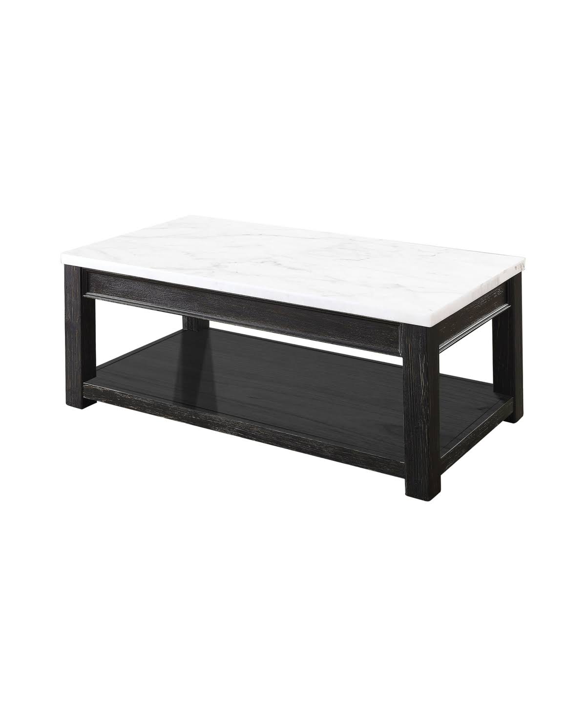 Furniture of America Benley Marble Top Coffee Table - Black