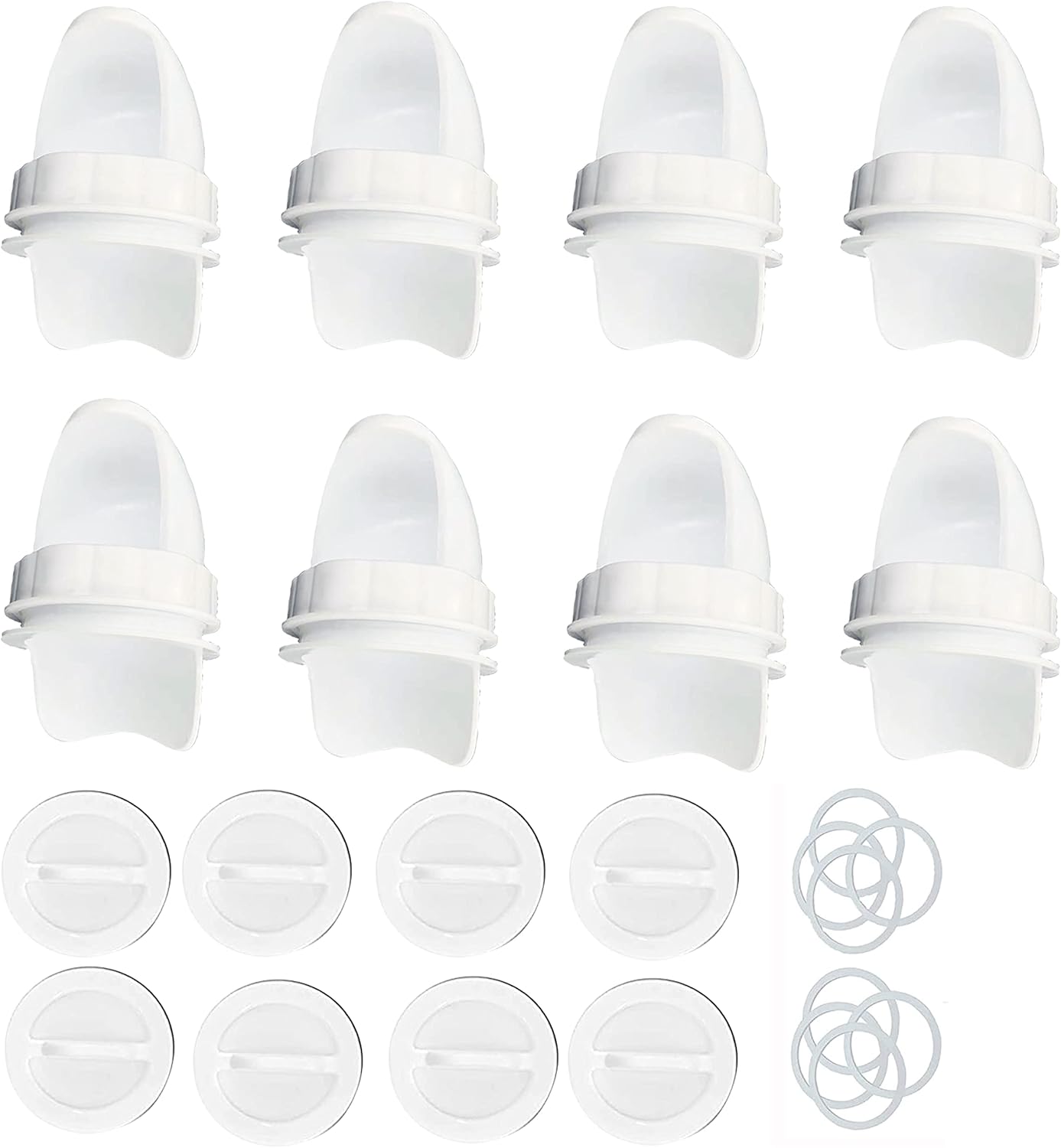 GVTSDE DIY Chicken Feeders - No Waste Chicken Feeder,9 Pack Automatic Chicken Feeder Rain Proof Gravity Feed Kits for Buckets, Barrels, Bins, Troughs Pack of 2