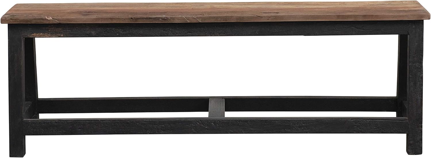 Creative Co-Op Reclaimed Wood, Natural & Black Bench