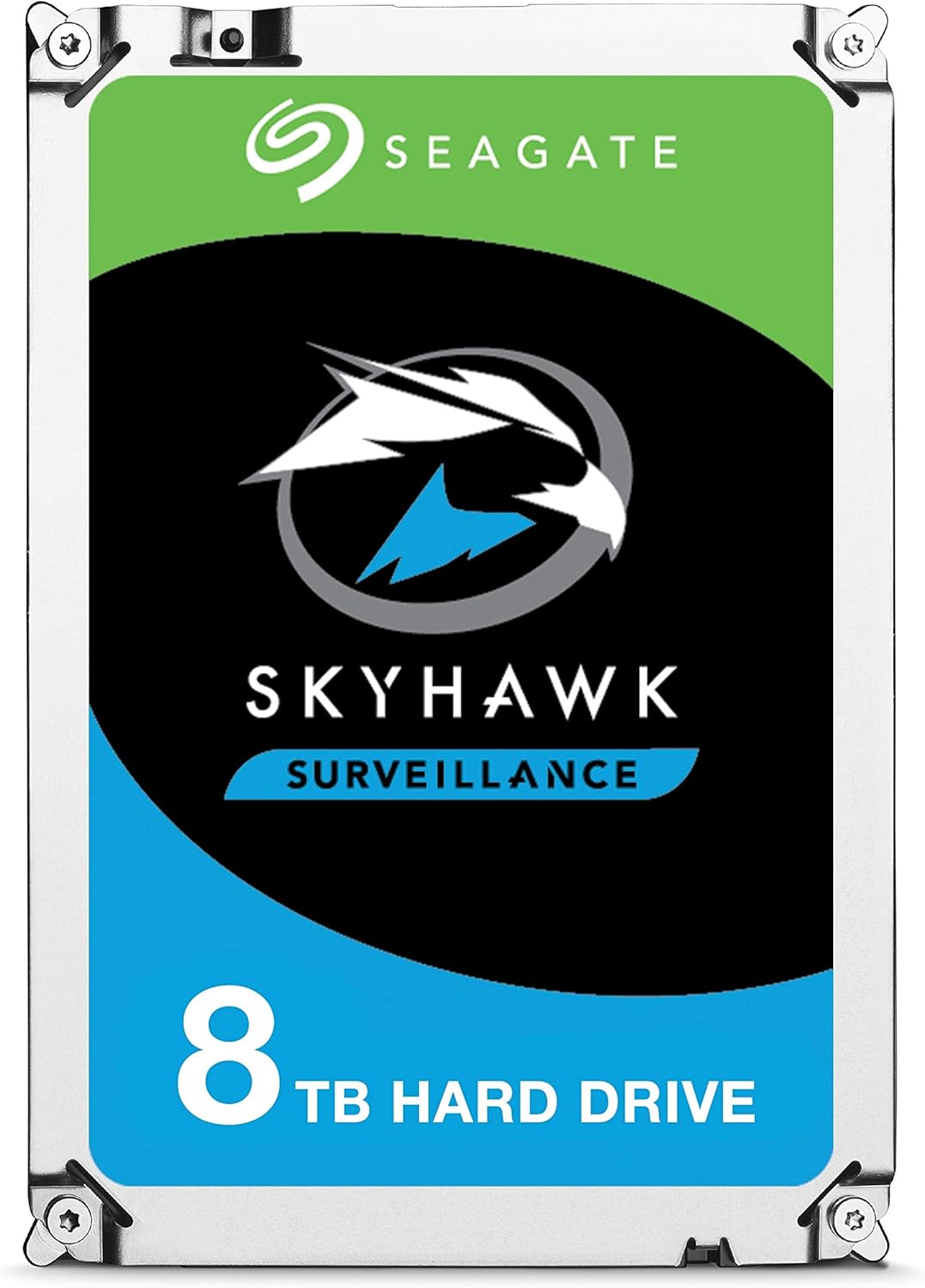 Seagate SkyHawk 8TB Surveillance Internal Hard Drive HDD – 3.5 Inch SATA 6Gb/s 256MB Cache for DVR NVR Security Camera System with Drive Health Management (ST8000VX0022)