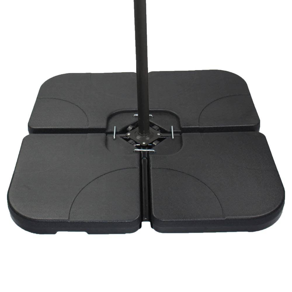 Patio Premier 5 lbs. Plastic Patio Umbrella Base in Black Offset