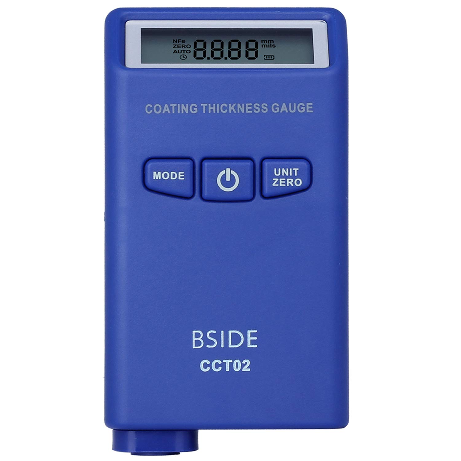 Bside Digital Paint Coating Thickness Gauge Backlight LCD Car Coating Tester with Auto F/N Probe 2000um / 78.7mils