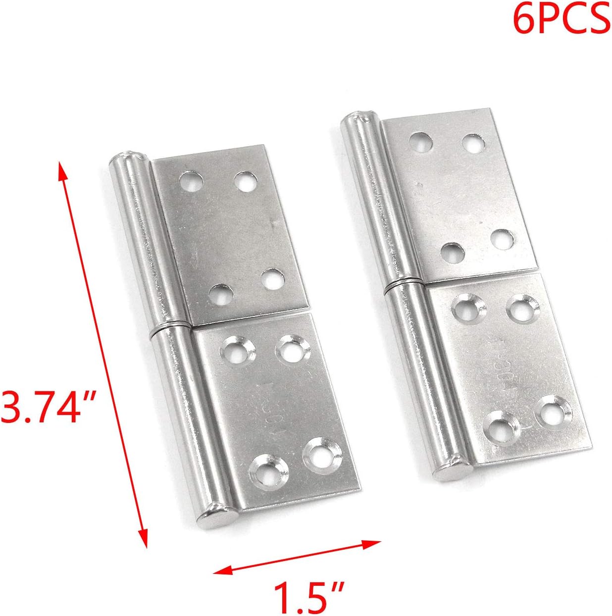 T Tulead Stainless Steel Flag Hinges Silver Lift Off Hinges Swivel Door Hinges Slip Joint Cabinet Hinge Detachable Window Hinges 3.74