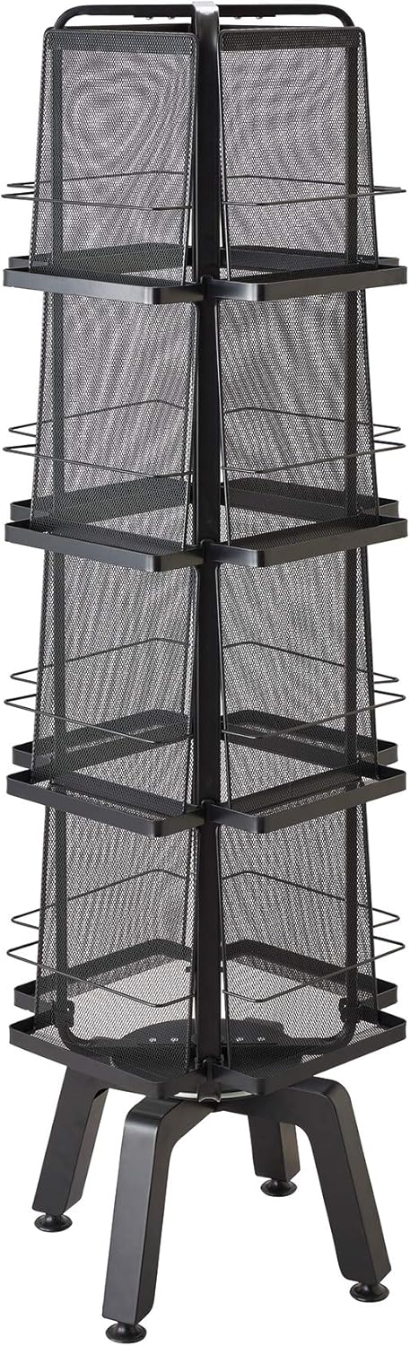 Safco Products Onyx Rotating Magazine Rack - 16 Pocket, Black (5580BL)
