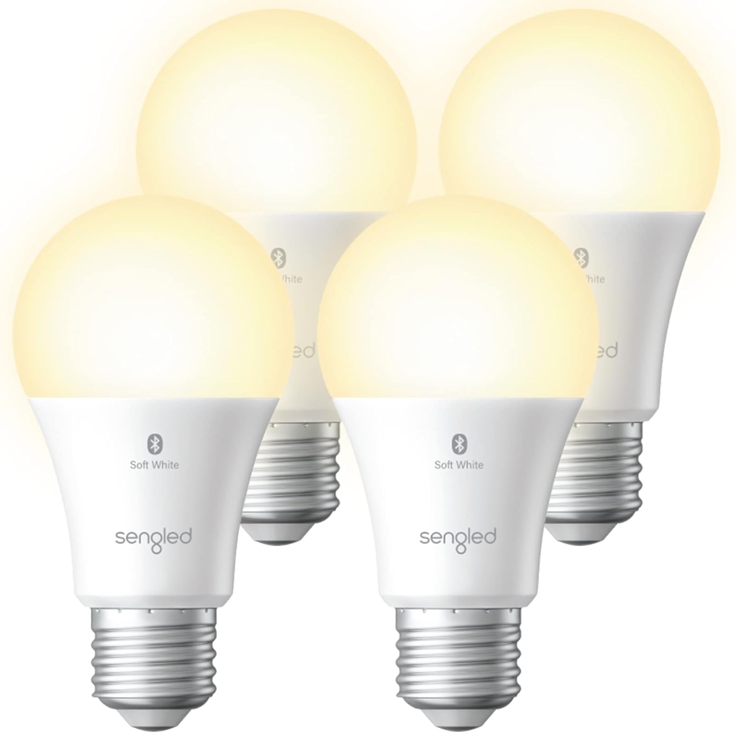 Sengled Alexa Light Bulbs, 100W Equivalent Smart Light Bulbs Bluetooth Mesh 1500 LM, Smart Bulbs That Work with Alexa Only, Dimmable LED Bulbs A19 2700K High Brightness, No Hub Required, 4 Pack Pack of 2