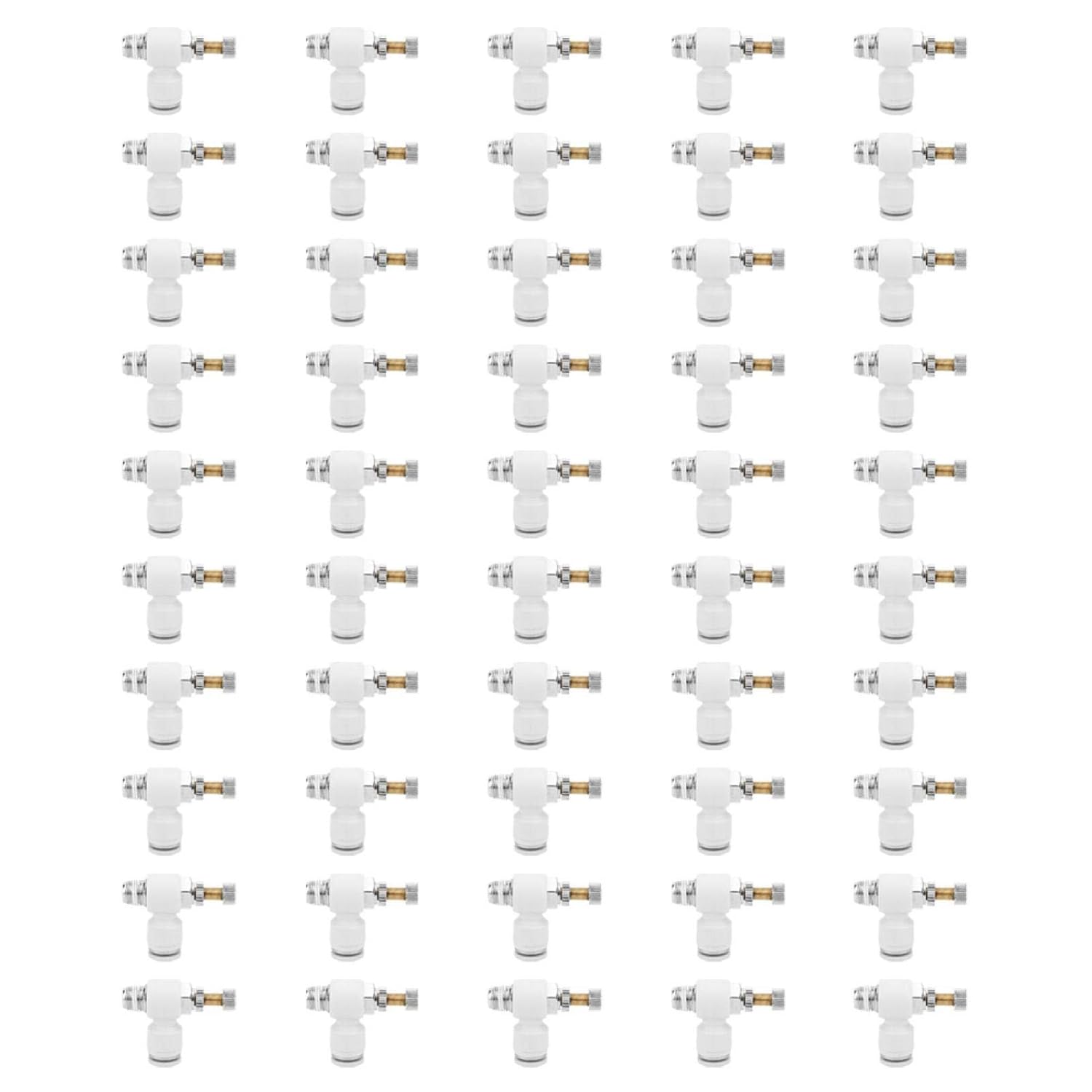LANTRO JS - 50Pcs Air Flow Valve, SL6-01Speed Control Throttle, High-Precision Air Flow Adjustment, 6mm x 1/8in Pneumatic Adjustment Connector Pack of 2