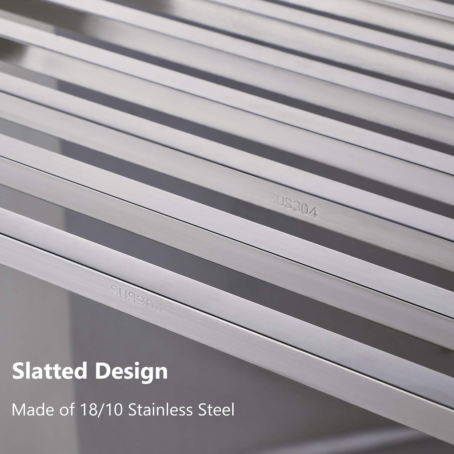 istBoom Wall Mounted Pots and Pans Rack with 16 Hooks, Stainless Steel Wall Shelf for Kitchen Bathroom Bedroom Pantry (36