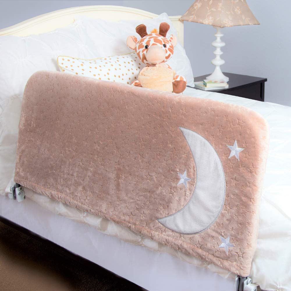 Premium Bed Rail for Toddlers - Includes Beautiful Cover with Inside Pocket | Safety Side Guard Rail for Kids , Extra Long 54