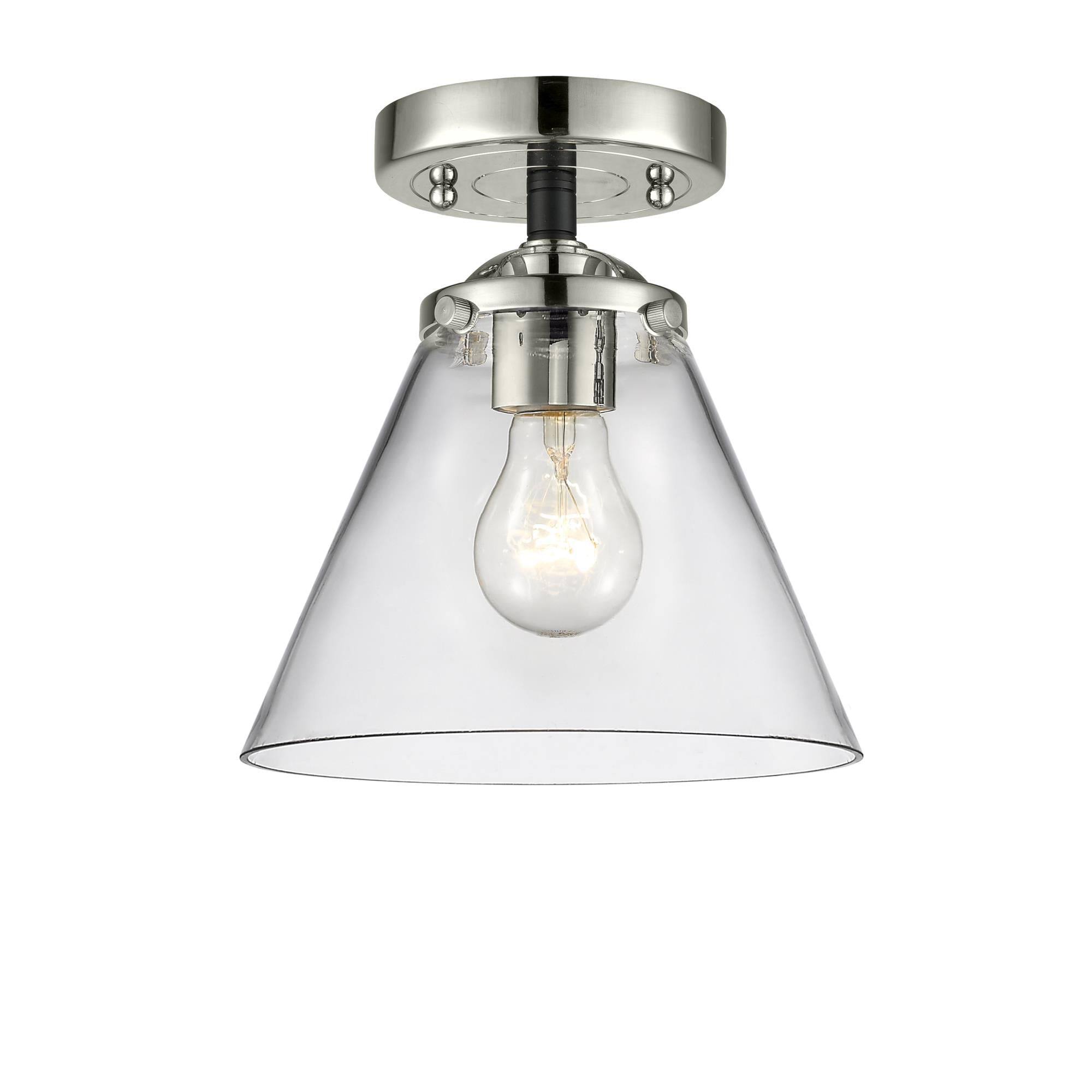 Innovations 284-1C-BPN-G42-LED Black Polished Nickel Large Cone 1 Light Semi-Flush Mount