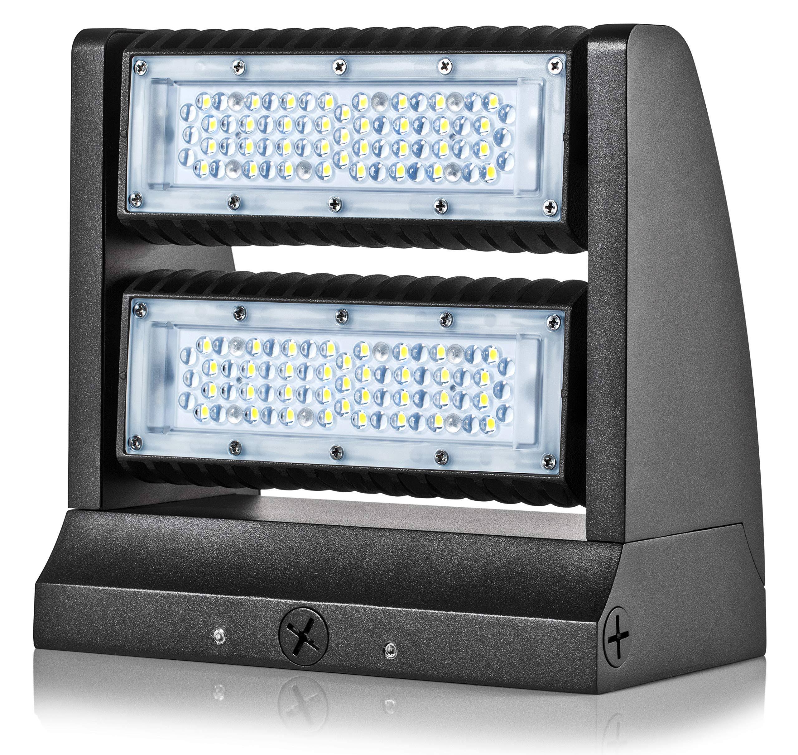 Hyperikon LED Wall Pack Rotatable, Outdoor Area Lighting Fixture, 5000K, IP65, UL, DLC