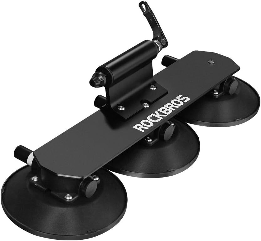 ROCKBROS Suction Cup Bike Rack for Car Roof Top Sucker Bike Rack Quick Release Aluminium Alloy Bike Carrier with Sucker for 1 Bike
