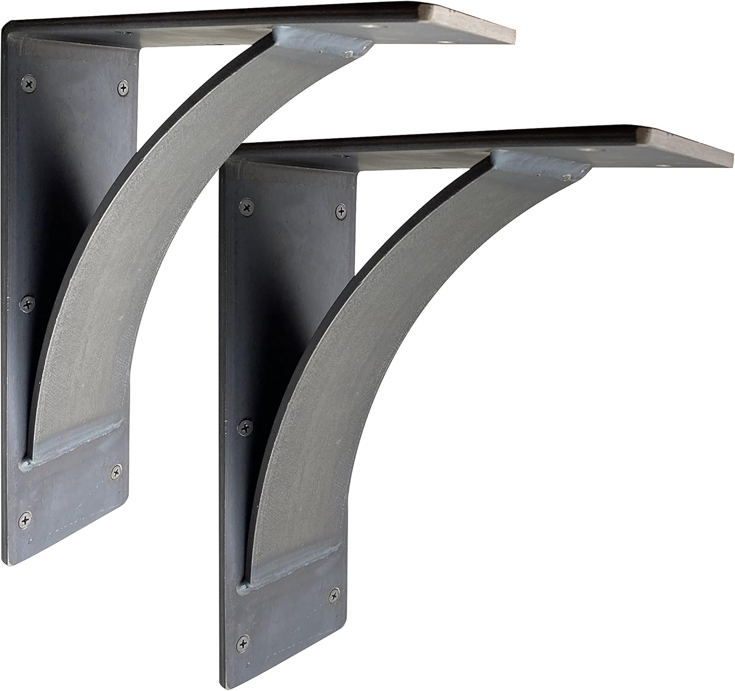 RRD Steel Mantel Brackets Heavy Duty (2 Pack) Fireplace Mantel Brackets - Countertop Support Bracket - Hand Welded Steel Bracket - Mantel Bracket Rustic Farmhouse D&eacute;cor (9