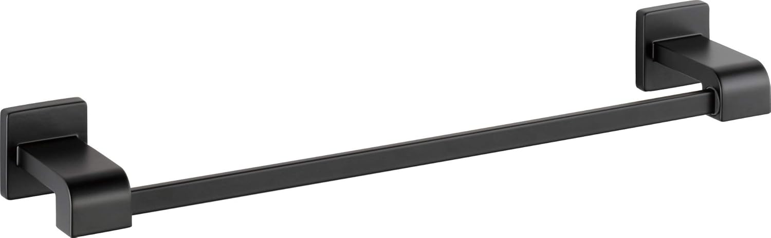 DELTA 77518-BL Ara Towel Bar, Matte Black, 18 in Pack of 2