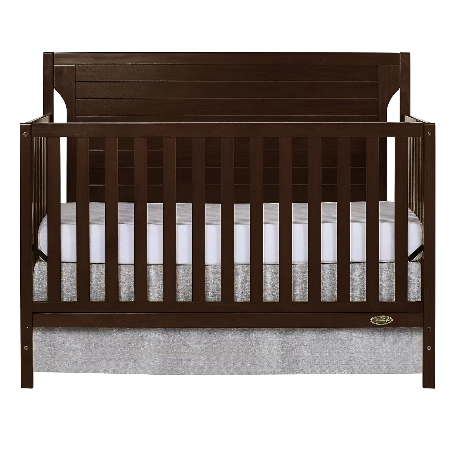 Dream On Me Cape Cod 5-in-1 Convertible Crib in Pebble Grey, Greenguard Gold Certified , 50x30x44 Inch (Pack of 1)