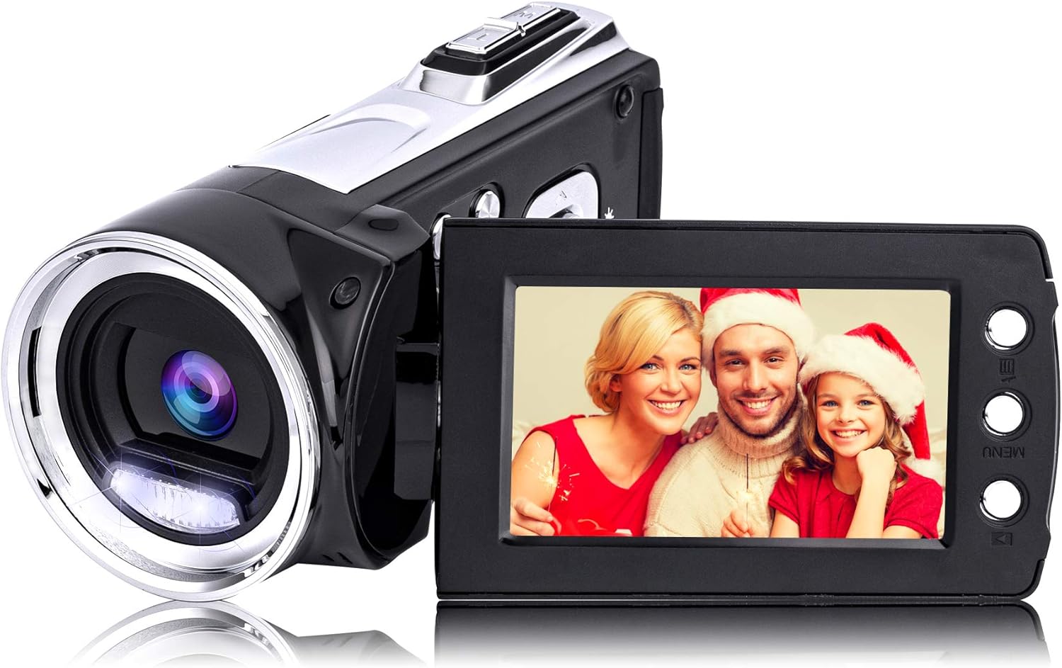 Video Camera Camcorder for Kids 1080P Full HD Digital Camera Recorder 12MP 2.7 Inch 270 Degree Rotation LCD 8X Digital Zoom Video Camcorder for Kids Teens Children Beginners Seniors Gift Pack of 2