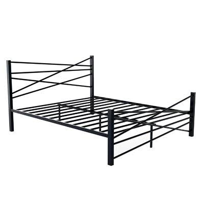 Bushwick Metal Bed Frame with Headboard Latitude Run Color: Black