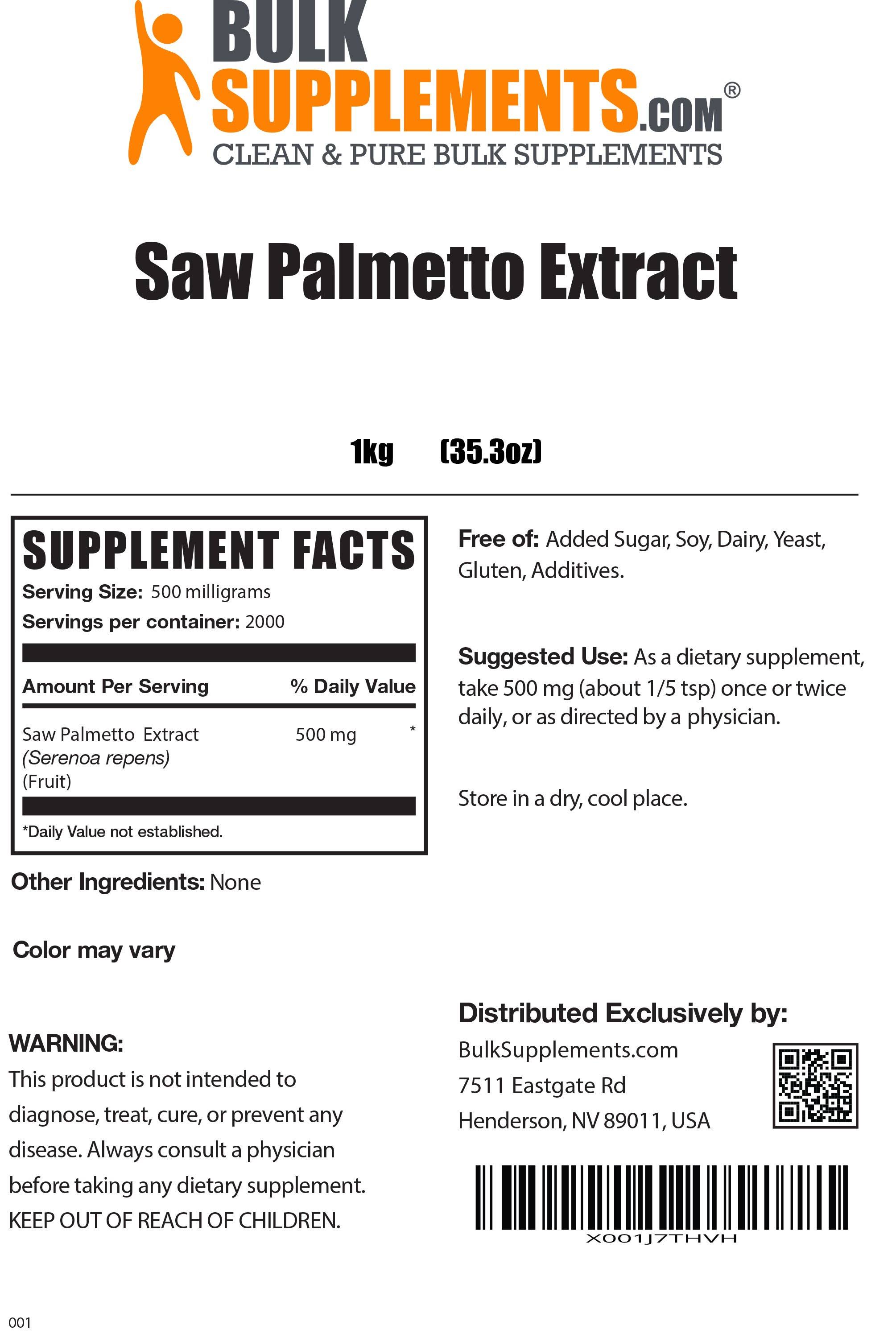 Saw Palmetto Extract, 5kg Pure Powder
