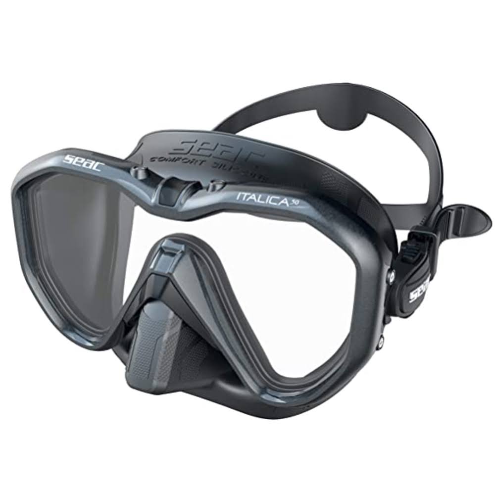Seac Italica 50 Scuba Diving Mask - S/BL Black Metal