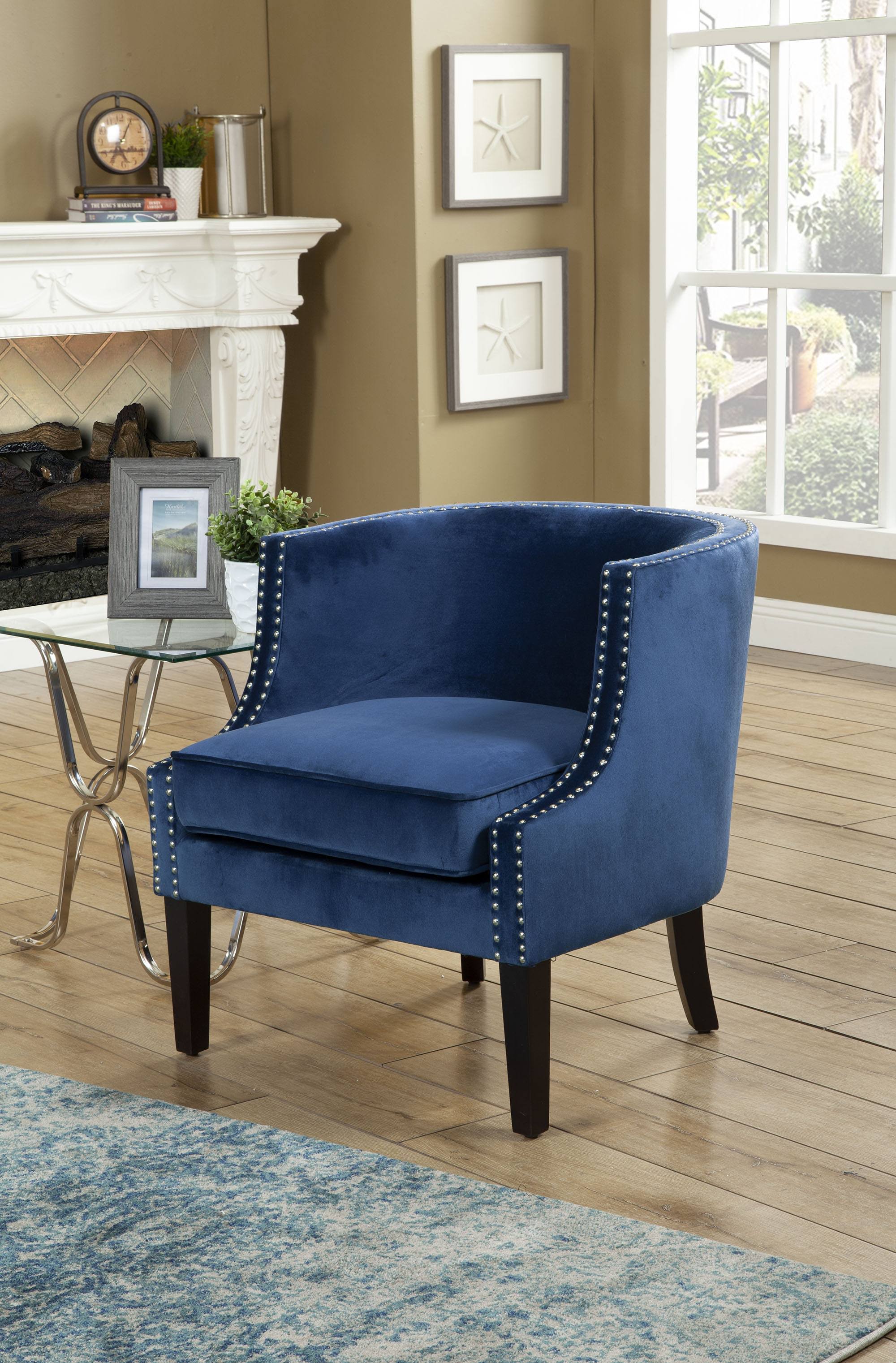Alpine LW-9130 Royal Blue Accent Chair