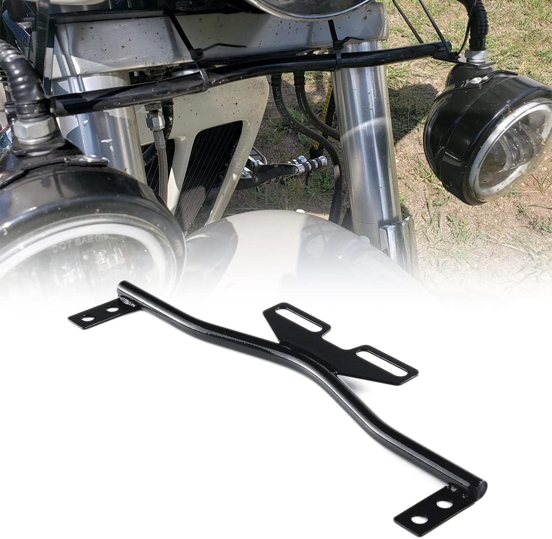 Motorcycle Light Bracket Bar Driving Spot Fog Passing Turn Signal Light Bracket bar For Dyna Super Glide Road Honda Suzuki Yamaha Kawasaki(Black)