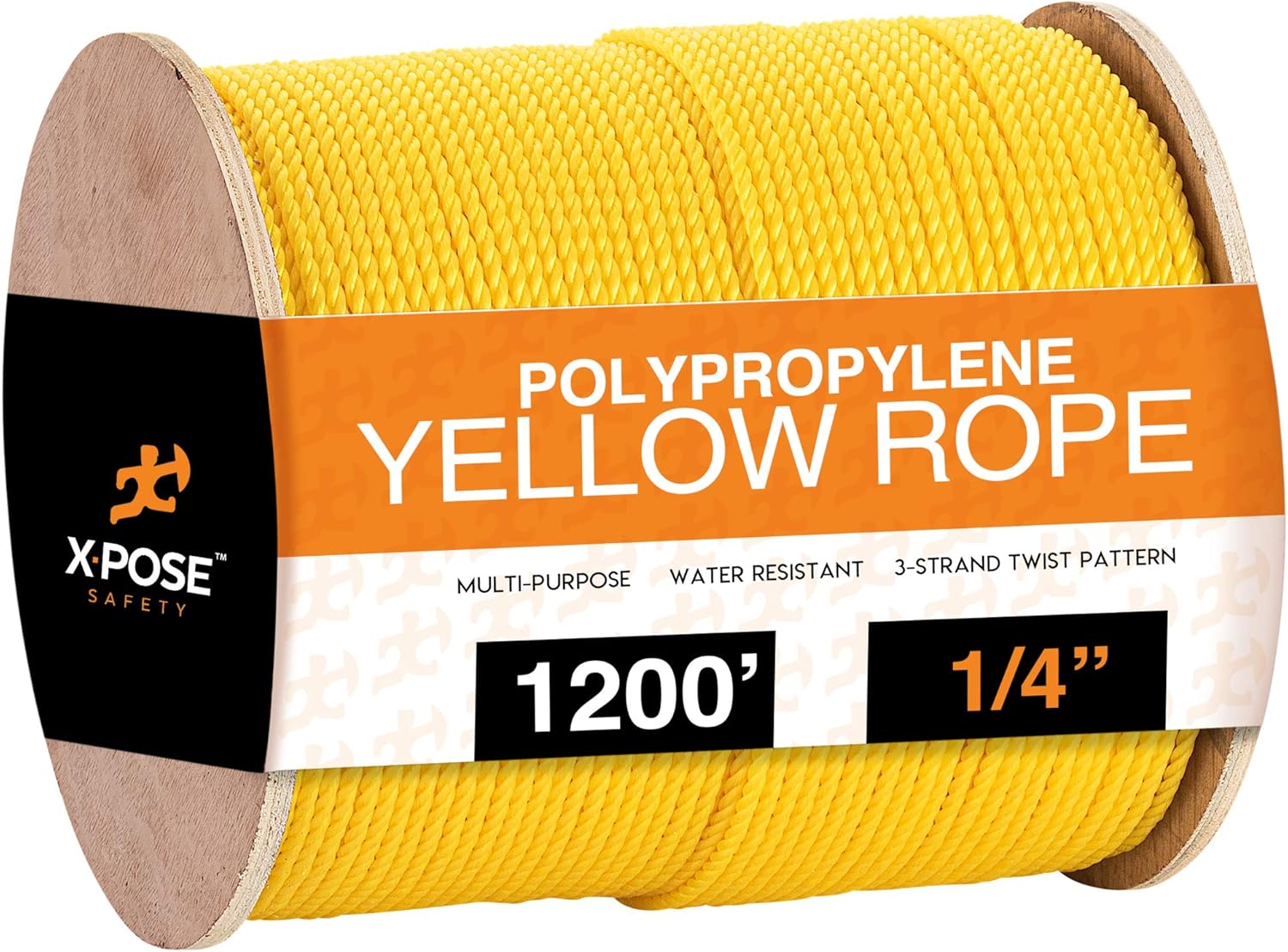 1200 ft Twisted Polypropylene Rope - 1/4