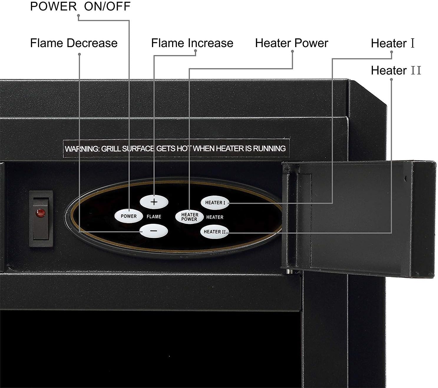 JAMFLY Electric Fireplace Insert 18