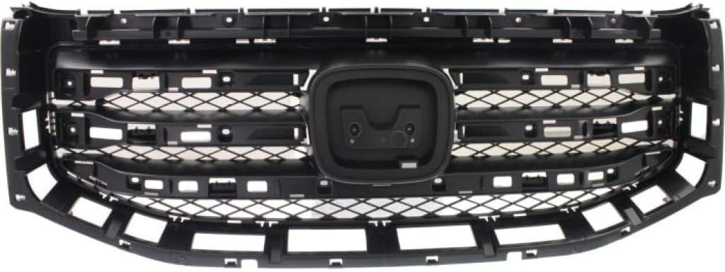 For Honda Pilot Grille Assembly 2012 13 14 2015 | Textured Black Shell & Insert | Plastic | CAPA Certified | HO1200210 | 75101SZAA11